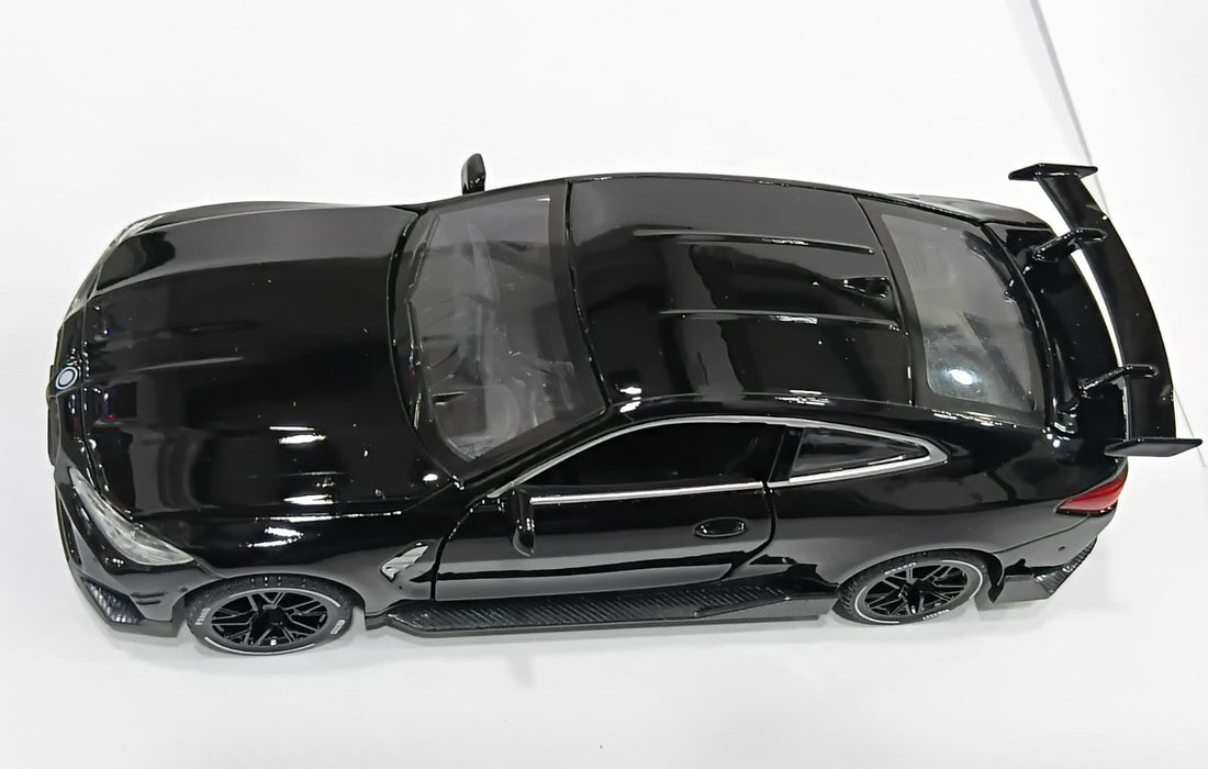 BMW M4 1/32 XA3228-B WITH PULL BACK LIGHT FUNCTIONS ALLOY DIECAST MODEL CAR BLACK COLOR