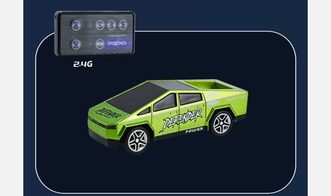 TESLA MINI RC CYBERTRUCK 1:64 METAL (GREEN)