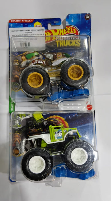 HOT WHEELS MONSTER TRUCKS (PACK OF 2) DIECAST (9C3A)