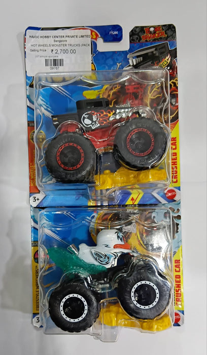 HOT WHEELS MONSTER TRUCKS (PACK OF 2) DIECAST (9C4K)
