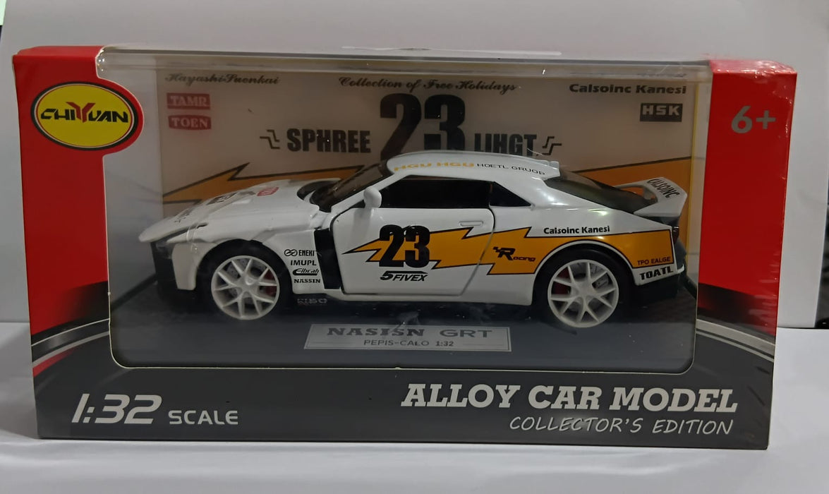 DIECAST NASISN  GTR 1:32 SCALE SHPREE 23 LIGHT MODEL CAR (F21012-1)