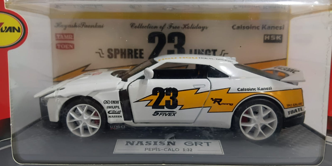 DIECAST NASISN  GTR 1:32 SCALE SHPREE 23 LIGHT MODEL CAR (F21012-1)