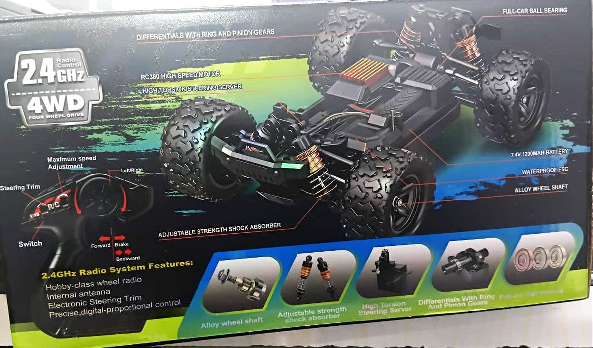 HOSPEED HS18332 BLACK HOLE 1/18 4WD 2.4G RC MONSTER TRUCK BLUE