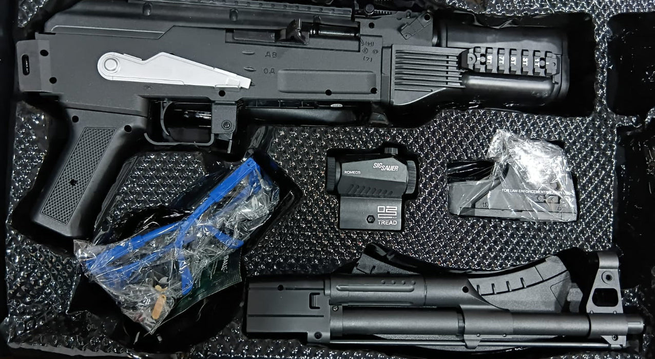 AK105-SERIES WH98-1 1:1 REENGRAVING MOLD POWER DRIVEN MAGANIZE GEL BLASTER GUN TOY