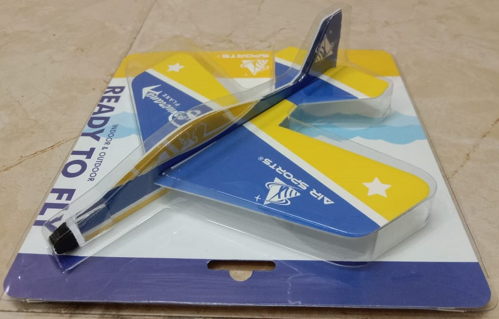 Boomerang Plane F16 (Pack Of 1Pc) Blue And Yellow