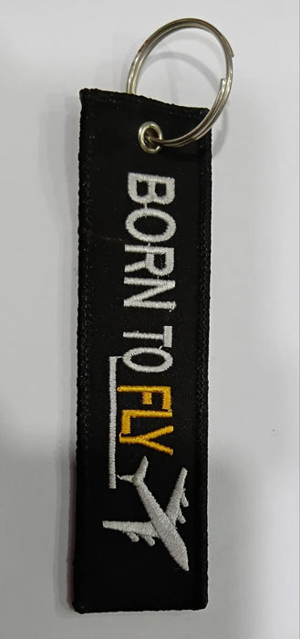 EMBROIDERED KEYRING BORN TO FLY