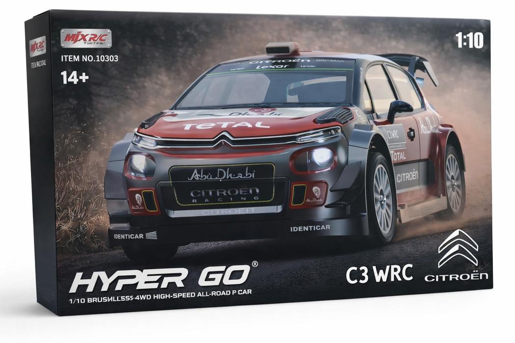 MJX 10303 HYPER GO 1/10 CITROEN C3 WRC 4WD BRUSHLESS RC CAR