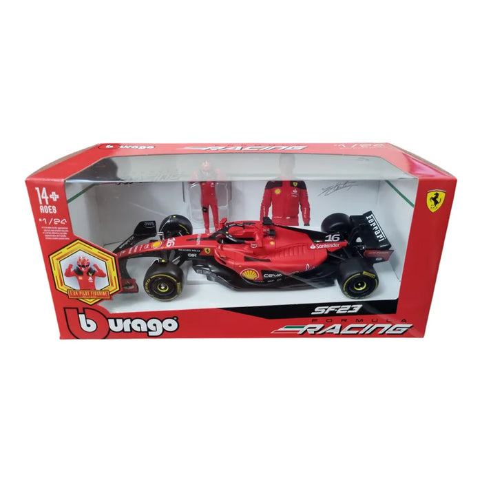 BBURAGO FERRARI 1/24 SF23 FORMULA RACING #16 18-26809L