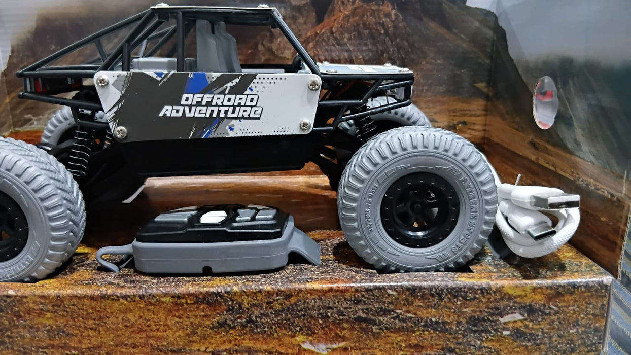 MIRANA DUSTER WATCH REMOTE 2WD, SCALE 1:20, ALL TERRAIN VEHICLE L, 2.4 GHZ RANGE, 1200 MAH BATTERY, C-TYPE RECHARGEABLE BATTERY, 1.5*POWERFULL BOOST (SILVER)