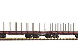 38773 SANTA FE (SF) FLATCAR 2-PACK (G-SCALE) - BROWN (1 SET PACK OF 2)