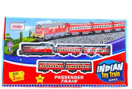 CENTY TOY TRAIN PASSENGER TRAIN WITH COACHES & RAILWAY TRACK 19N