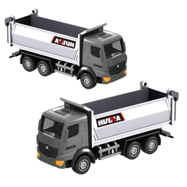 DIE CAST HUINA 1012 DUMP TRUCK 1/80 SCALE SILVER