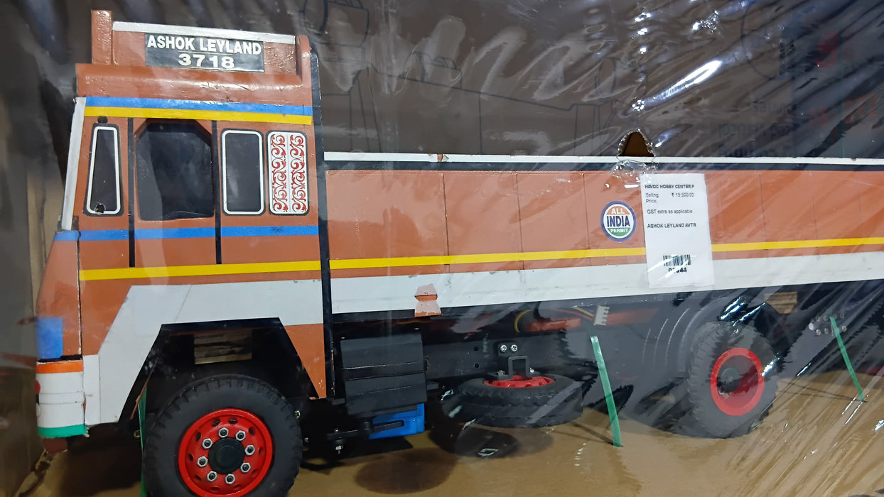 RC TRUCK WOODEN ASHOK LEYLAND AVTR BS4 3718 RC - LORRY TRUCK MODEL