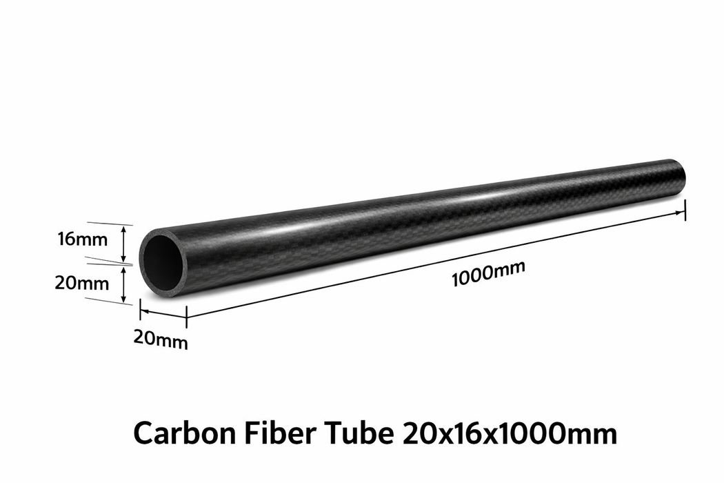Carbon Fiber Tube 20×16×1000mm – Lightweight High-Strength Tube for RC, Drones &amp; Hobby Projects  &nbsp;