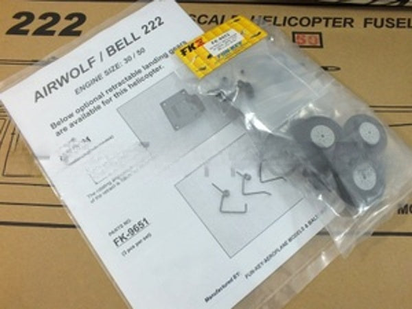 FUNKEY LADING SKID FOR FOR BELL 222 OR AIRWOLF. 30 (550) / .50 (600) SIZE