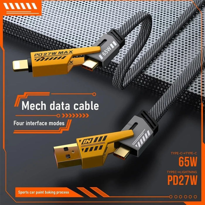 USB MICRO CHARGING CABLE 4 IN 1 FOR RC TOYS BLACK&YELLOW
