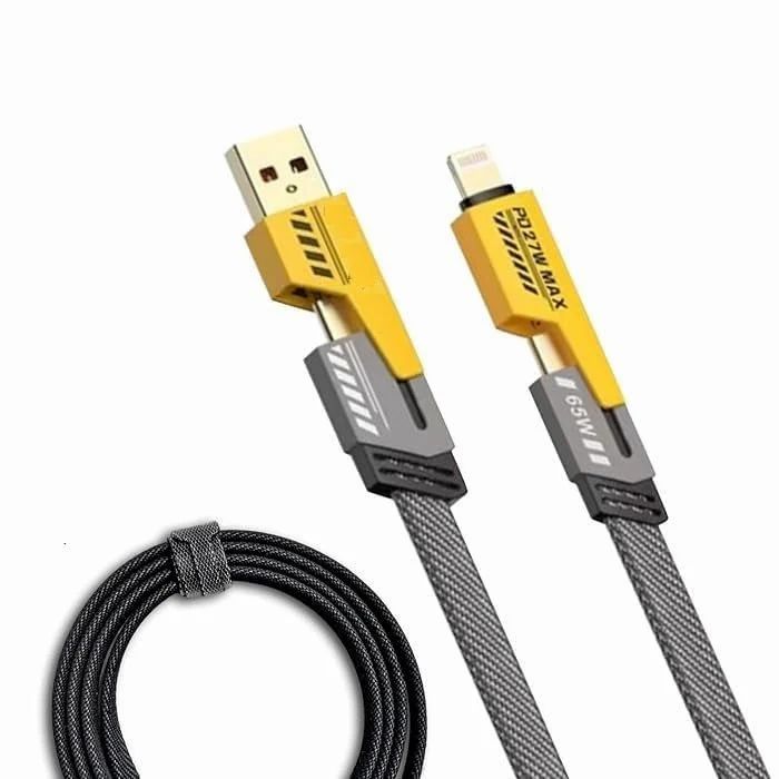 USB MICRO CHARGING CABLE 4 IN 1 FOR RC TOYS BLACK&YELLOW
