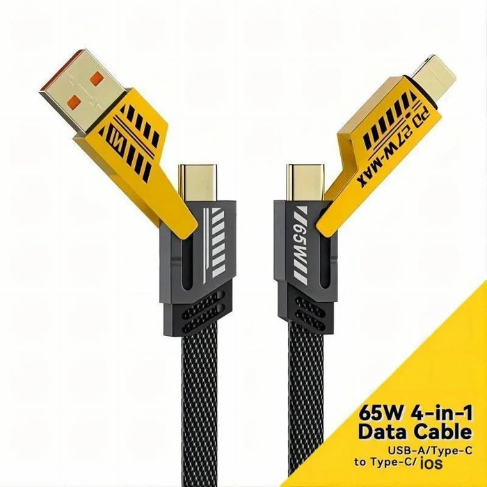 USB MICRO CHARGING CABLE 4 IN 1 FOR RC TOYS BLACK&YELLOW