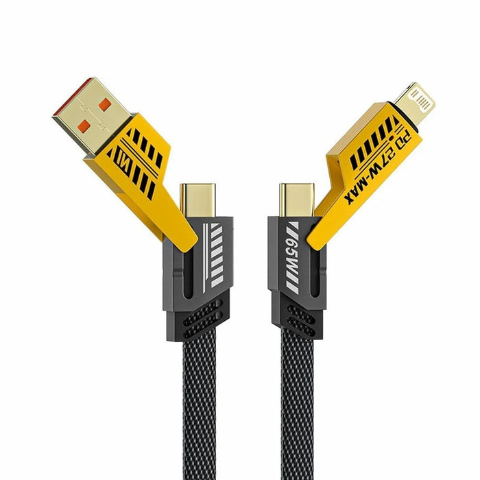 USB MICRO CHARGING CABLE 4 IN 1 FOR RC TOYS BLACK&YELLOW
