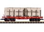 PIKO 38778 D&RGW FLATCAR - RED 1 SET PACK OF 2