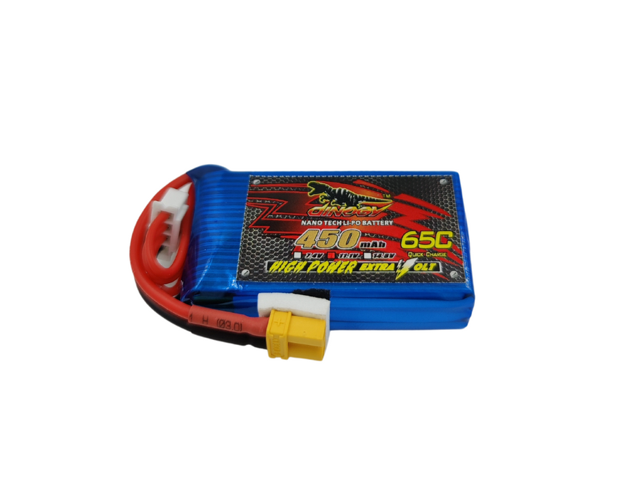 3S-450Mah Dinogy Nanotech 65C Lipo Battery