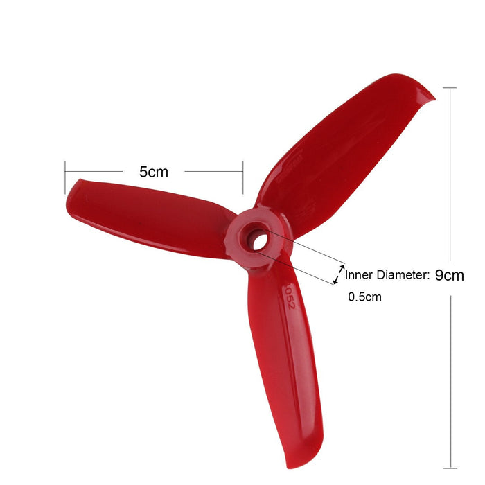PROPELLER ORANGE HD 4052(4X5.2) TRI BLADE FLASH PROPS 2CW+2CCW 2PAIR-FERRARI RED