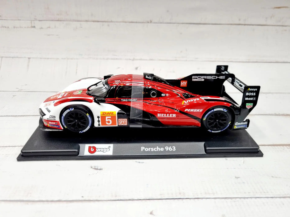 BBURAGO PORSCHE 963 RED 1:24 SCALE 18-98022