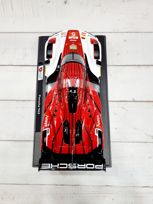 BBURAGO PORSCHE 963 RED 1:24 SCALE 18-98022