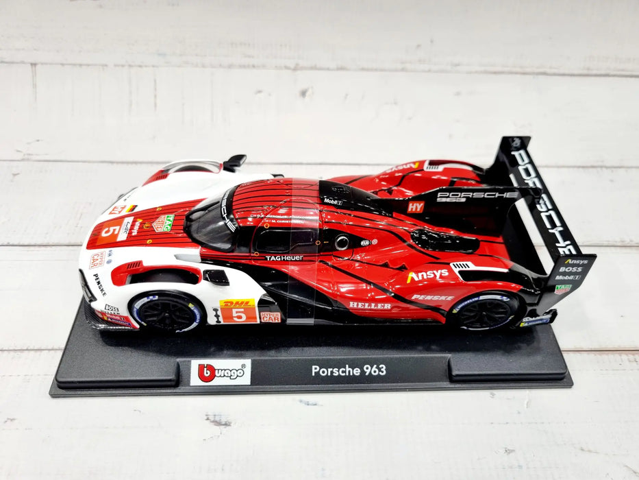 BBURAGO PORSCHE 963 RED 1:24 SCALE 18-98022