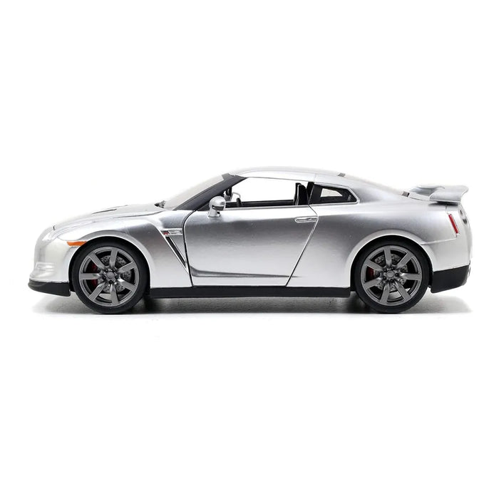 JADA BRAIN's NISSAN GTR GREY  DIECAST CAR MODEL