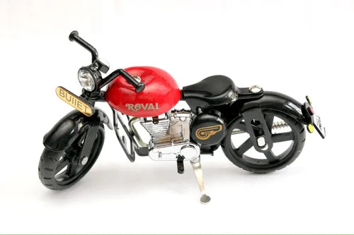 DIE CAST MOTORCYCLE BULLET CLASSIC 550 BIKE MODEL METAL WITH SIDE STAND RED