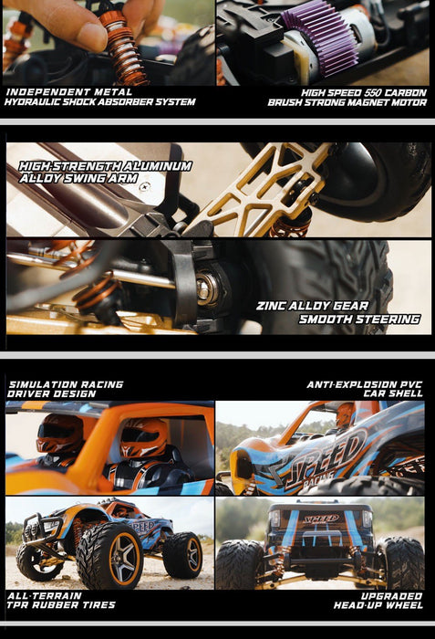 WLTOYS 104009 1:10 2.4G RACING RC CAR 45KM/H 4WD LARGE ALLOY ELECTRIC