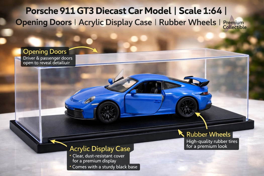 BBURAGO 28-24938BL 1:64 PORSCHE 911 GT3 DIECAST MODEL