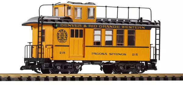 PIKO PIK38602 G SCALE CABOOSE DROVERS DENVER &RIO GW YEL 215