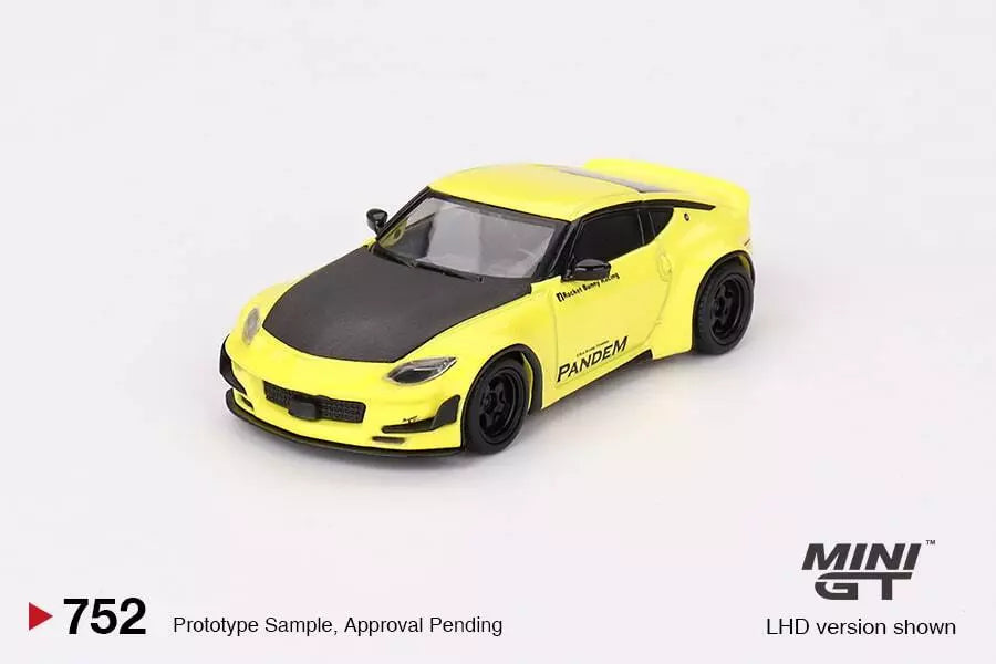 MINI GT 1/64 SCALE NISSAN Z PANDEM (IKAZUCHI YELLOW) NO:752
