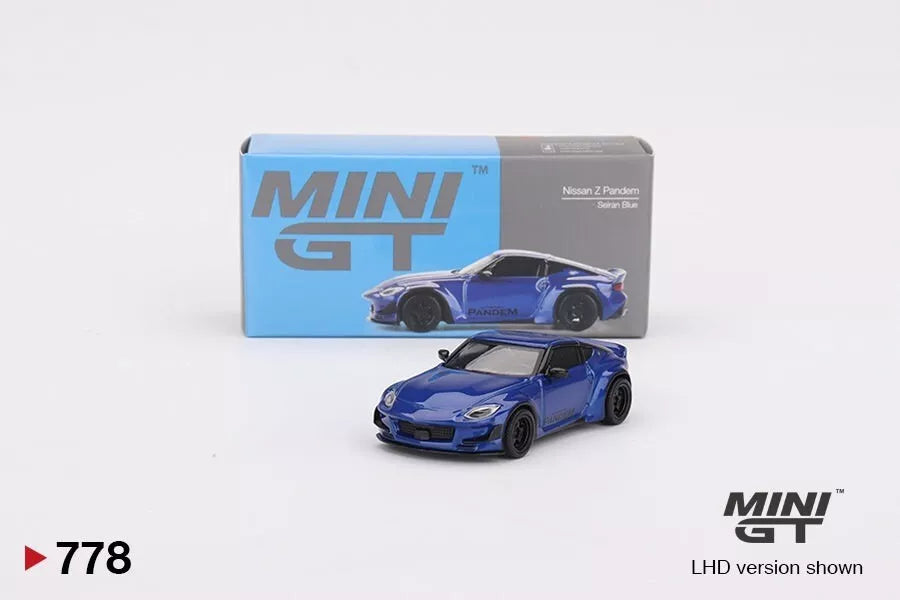MINI GT 1/64 SCALE NISSAN Z PANDEM (SEIRAN BLUE) NO:778
