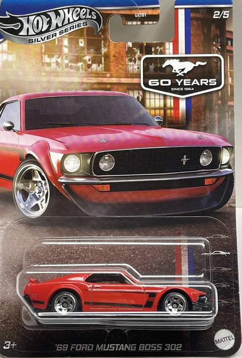 HOT WHEELS 69 FORD MUSTANG BOSS 302 SILVER SERIES(9C6M)