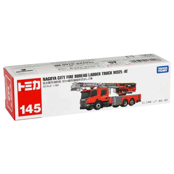 TAKARA TOMY NAGOYA CITY FIRE BUREAU LADDER TRUCK M32L-AT 1/90 SCALE NO:145