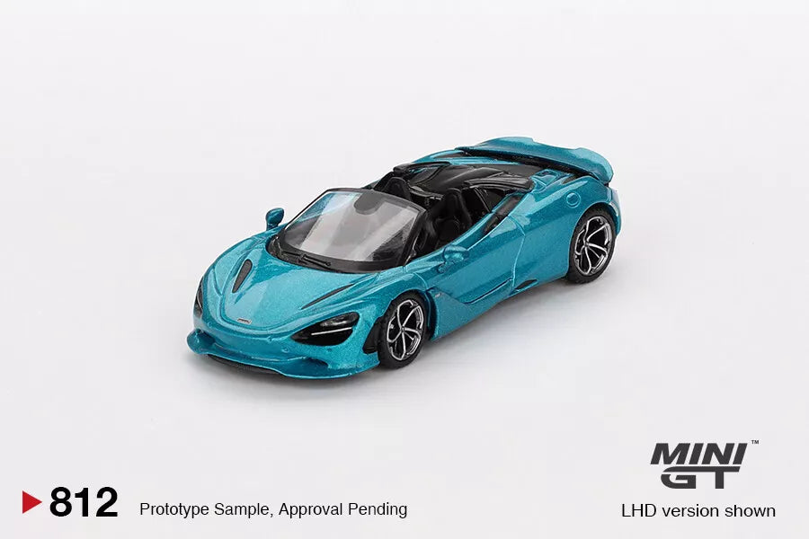 MINI GT 1/64 SCALE MCLAREN 750S SPIDER (BELIZE BLUE) NO:812