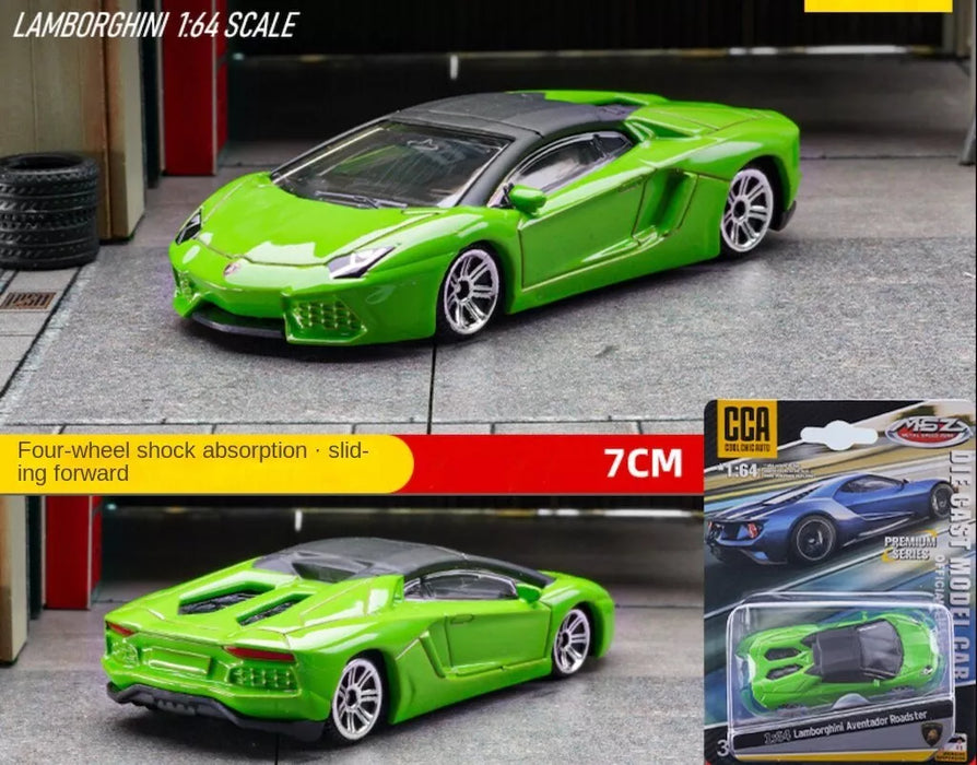 CCA LAMBORGHINI AVENTADOR ROADSTER 1:64 SCALE NO: S02-02 (GREEN)