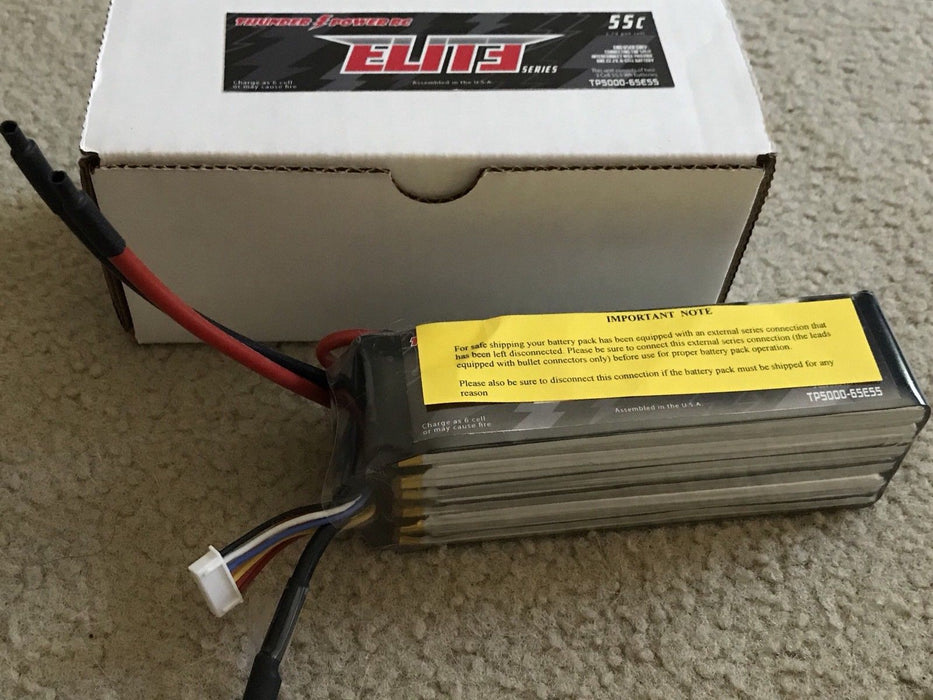 LIPO BATTERY THUNDER POWER 22.2V,6S,55C,5000MAH
