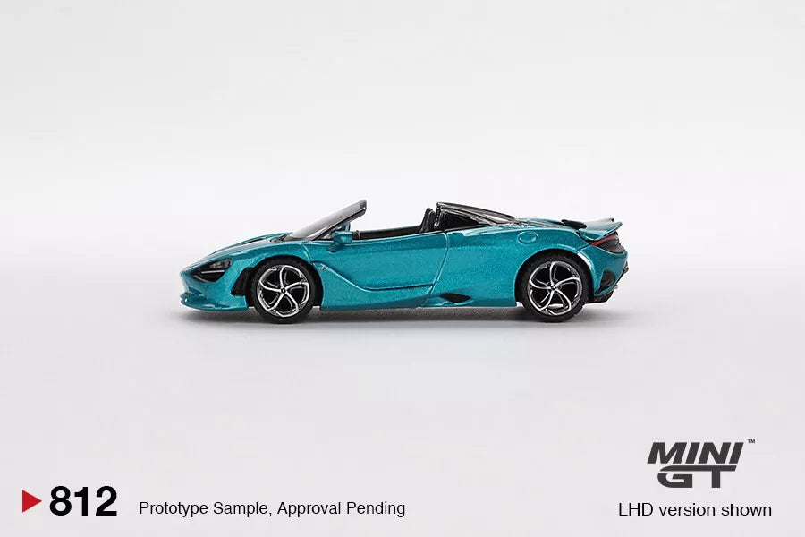 MINI GT 1/64 SCALE MCLAREN 750S SPIDER (BELIZE BLUE) NO:812