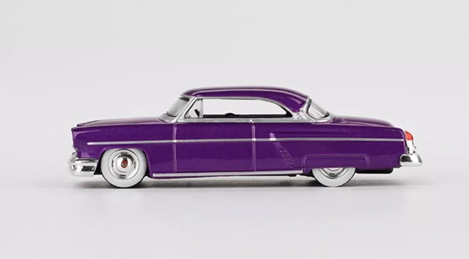 MINI GT 1/64 SCALE LINCOLN CAPRI HOT ROD 1954 PURPLE METALLIC NO:757