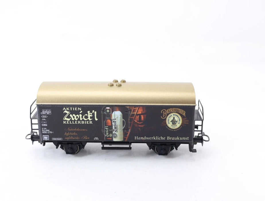 MARKLIN H0 44212 1/87 SCALE ZWICK'l KELLERBIER REFRIGERATED BEER CAR