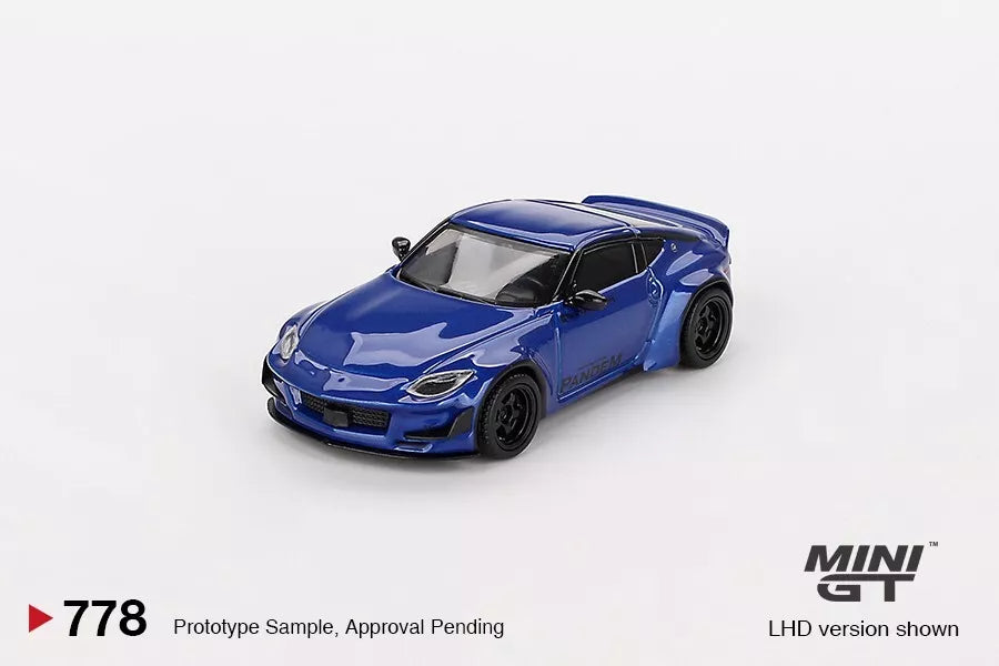 MINI GT 1/64 SCALE NISSAN Z PANDEM (SEIRAN BLUE) NO:778