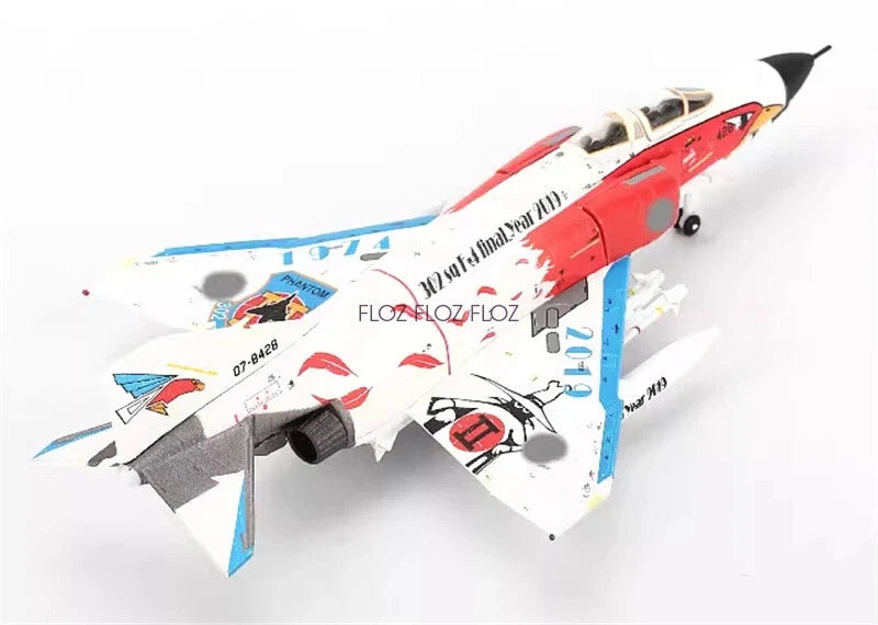 JC WING DIECAST AIRPLANE F-4EJ PHAHTOM WHITE 1/144