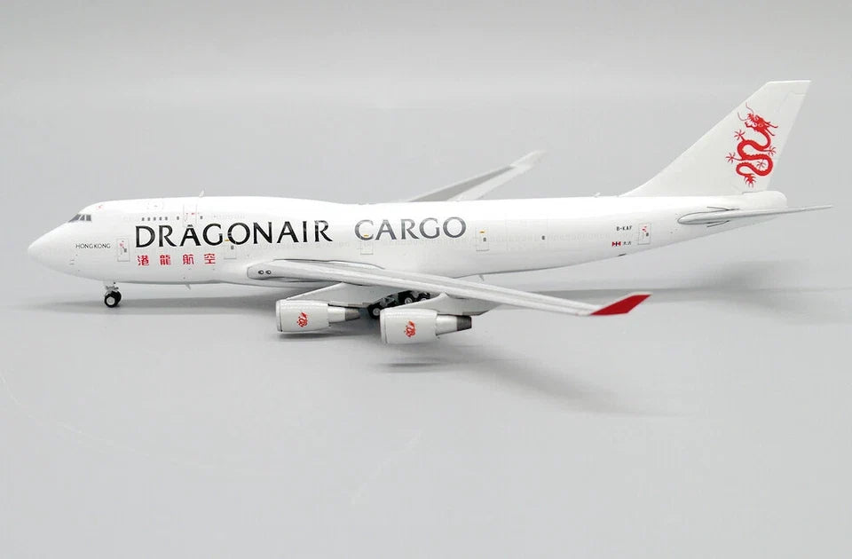 DIE CAST AIRPLANE DRAGONAIR KARGO BOEING 747-400 (BCF) SCALE 1/400 JET MODEL B-KAF
