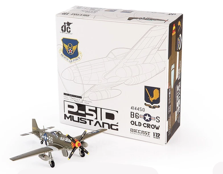 JC Wings P-51D Mustang 1:72 Scale Diecast Airplane – US Air Force 357th FG 363rd FS (JCW-72-P51-004)