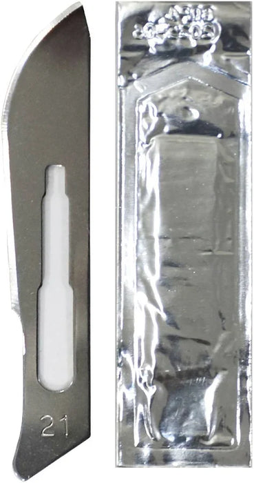 SURGICAL BLADES SURGEON NO: 21 (PACK OF 10 PCS)