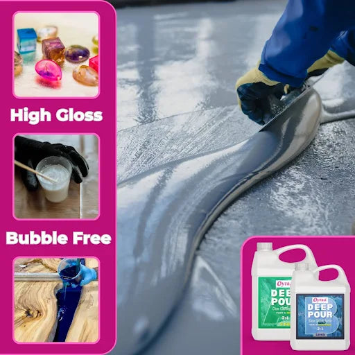 "OYTRA RESIN DEEP POUR CASTING LIQUID HARDENER 7.5 KGS 2 1  RATIO